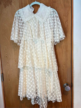 Philosophy di Lorenzo Serafini lace dress Lace Midi Dress in White Size 42 NWT